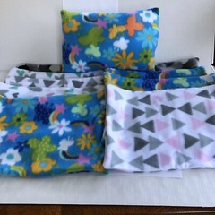 Unfinished Pillow Sewing Project 9 Pillows To Be Completed 15×11” Fleece Read