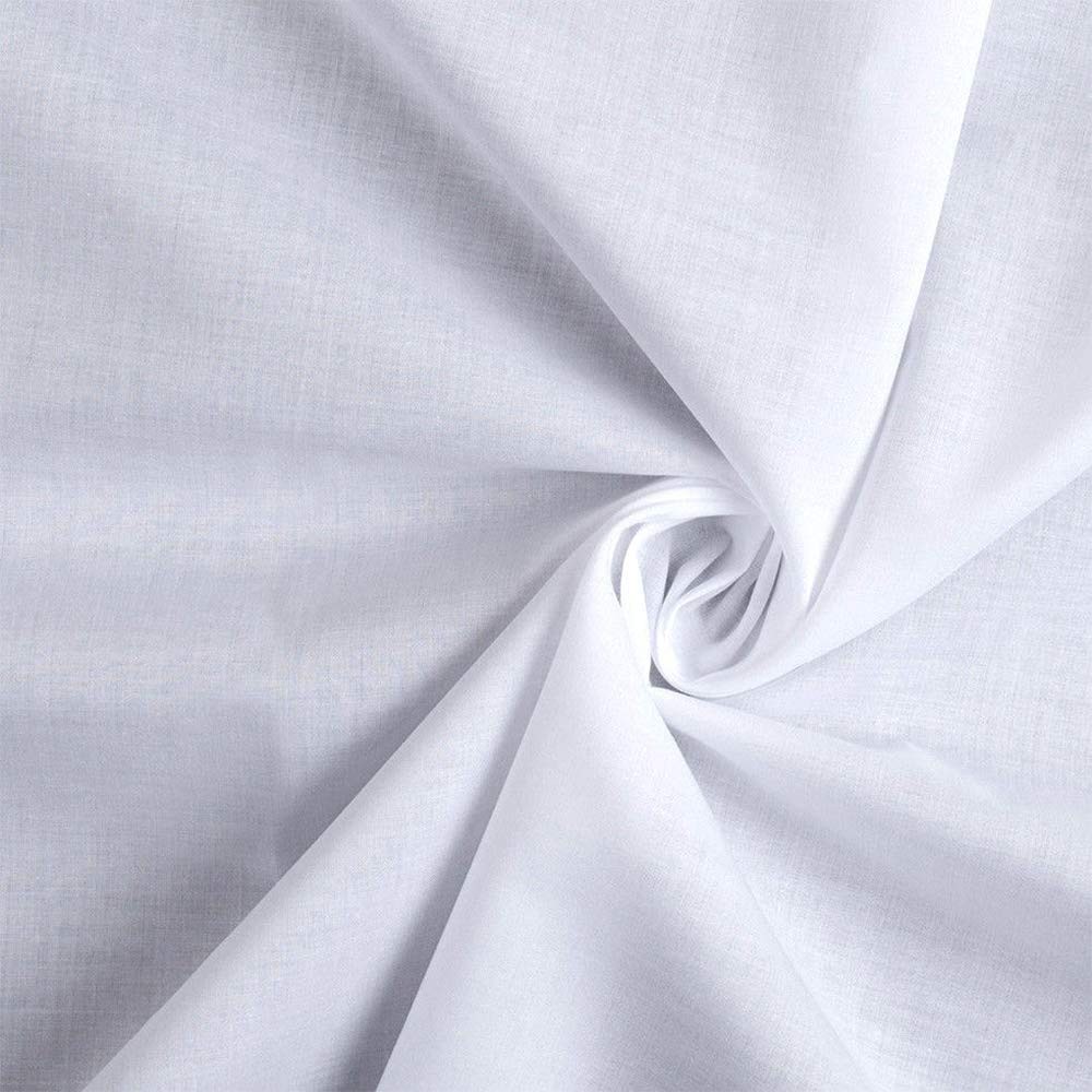White 100% Cotton Lawn Lining Fabric 58 Inch Wide x 2 Yards Thin Sewing Cloth