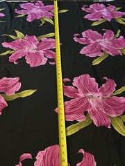 Harriet Sawyer For Euro American Text Corp Fabric Black Pink Lilly 161x 116”