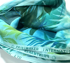 Floral Turquoise Sheer Voil 3 1/2 Yards 45″ Wide Very Nice