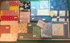 FQs 1/4 Yd Scraps 1930s Reproduction feedsack style pastels cotton quilt Fabric