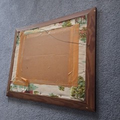 Vintage Trapunto 3-D Puff Fabric Horse Scene In Wooden Frame Ready To Hang