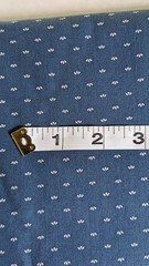 Fabric 60″ x 22″ Dark Teal Blue with Tiny White Design for Quilting