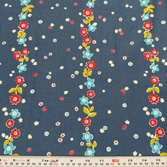 DS Quilts Collection 2011 Fabric Traditions Floral Blue Cotton by the HALF YARD