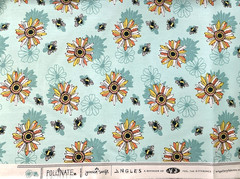Quilting Fabric POLLINATE Aqua Art Gallery Fabrics BEES 100% Premium Cotton