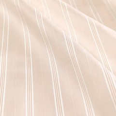 Retro Beige Stripe Cotton Fabric Lightweight Curtain Upholstery Sewing Textile