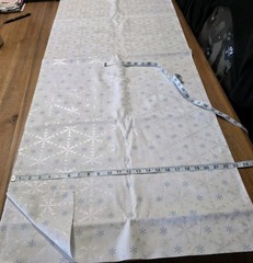 Jo-Ann Winter Cotton Canvas Fabric 3 Yards White with silver and blue snowflakes