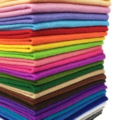 Soft Felt Fabric Sheet Assorted Pack Thick 1.4mm DIY Craft Nonwoven 10″x10″ 28Pc