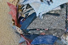 Lot, Small Cotton Pieces & Scraps, 1 Pound & 9 Oz, S131
