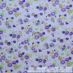 BonEful Fabric FQ Cotton Flannel Purple Green White Flower Paisley Butterfly Dot