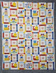 Vtg 1978 Pattern Rights Inc Applique Cheater Quilt Cotton Fabric 55×43″ Hoot Owl