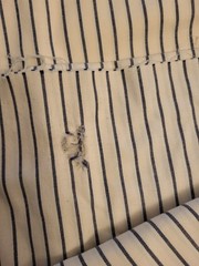 Lanella Fabric Switzerland Egyptian Cotton Wool 18 Yards White-Black Stripe 36″