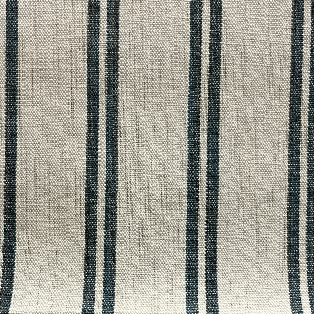 PERENNIALS INDOOR OUTDOOR FABRIC PERFORMANCE RACING STRIPE CERULEAN BY THE YARD