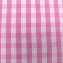 1/4″ PINK GINGHAM PRINT POLY COTTON FABRIC PINK WHITE CHECK 58″ BY THE YARD