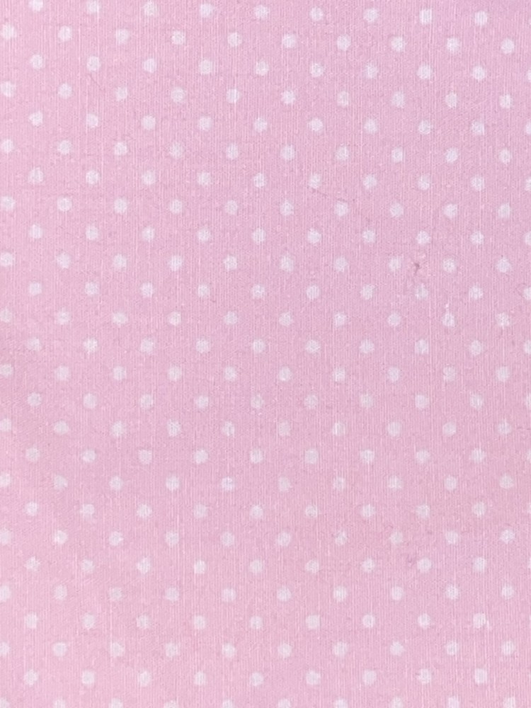 Robert Kaufman~ Pastel Pink with Tiny White Polka Dots Cotton Fabric 2.5 yds