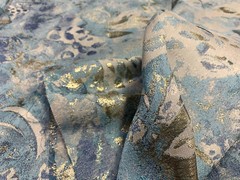 Blue and golden tones luxury Jacquard