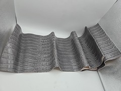 Dept 19 Faux Crocodile 3D Texture Leather Upholstery Vinyl Fabric New 54×10″