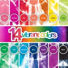 Rainbow Tie-Dye Party Pack with 18 Bottles