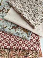 Pink Blossom Beige Color Spring Quilt Bundle 10 Art Gallery Fabrics Fat Quarter