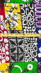 African Print Fabric/ Ankara – Multicolored ‘Beautiful Chaos’, YARD or WHOLESALE