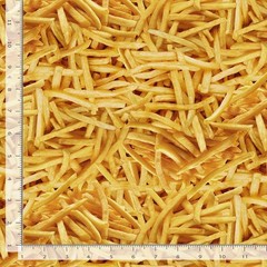 Food Fabric | French Fry Packed Yellow | Timeless Treasures YARD