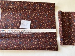 Quilting Sewing Crafts Material Lot Andover #4262 Browns Burgundy Floral Solid