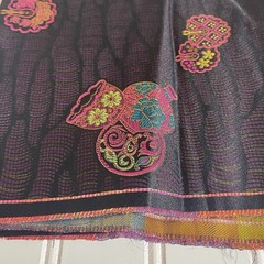 SILK Black-Purple, FABRIC 1 Yard x 22 Inches Wide or 36 Inches x 22 Wide