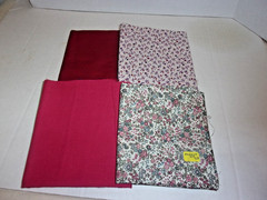 VINT/NEW (4 ) SHADES OF MAUVE FQ’S Cotton/Quilt/Sew Fabric 18 X 22 LT58