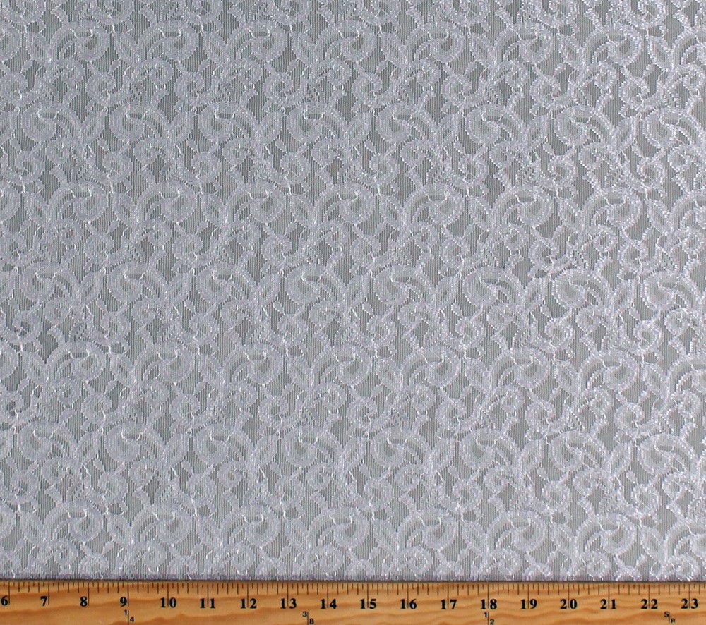 68″ Embroidered-Look Lace with Slight Shine Easy-Care Fabric by the Yard D249.10