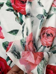 Dolce & Gabbana Rose Dress Deadstock Silk Satin Fabric