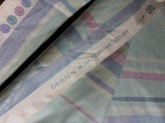 R. Anton-Moseler Fabric Germany Polished Cotton 52″Wide Pastel Window Pane