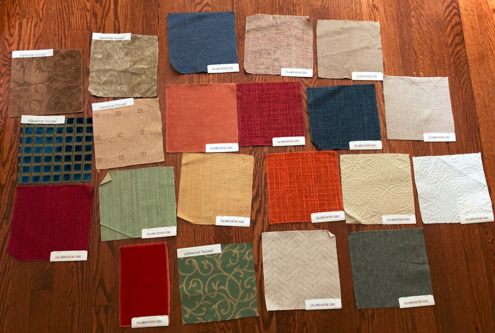 CLARENCE HOUSE 21 pcs Mixed Lot 8 1/2″ Fabric Samples