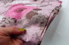 50s Pink Floral Rose Polished Cotton Fabric Remnant 42″Wx72″L 2yds Cottagecore
