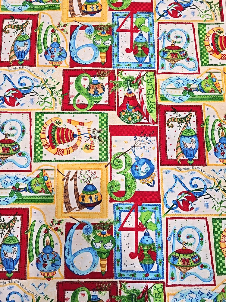 Paintbrush Studio Design Michelle Palmer 12 Days of Christmas Quilt Fabric 2.75y