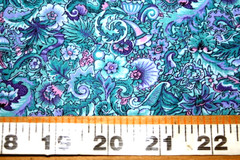 VINTAGE FAIRYTALE GARDEN IN GREEN AND PURPLE FROM PETER PAN – 100% COTTON FABRIC