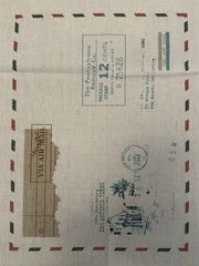 Mail Postcards Letters Panels Canvas Cotton Paris France French Eiffel Tower OOP