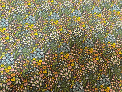 Pretty Hollyhock Lane Calico cotton Fabric per yd. 44″ wide – Poppy Cotton