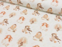 1m x 1.50m Cotton Jersey Mermaids Ocean Dreams Sold By The Metre