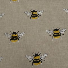 Busy Bee Linen Embroidered Whimsical Bug Swavelle Mill Creek Fabric