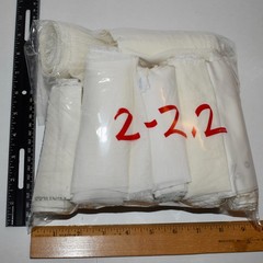 2 Lbs 2.2oz Linen & Cotton Fabric Remnant Strips ** White—Cream—Natural ** 3-5″w