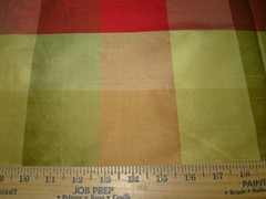 10 YDS FABRICUT 100% SILK PLAID CHECKS DUPIONI DRAPERY FABRIC FOR LESS
