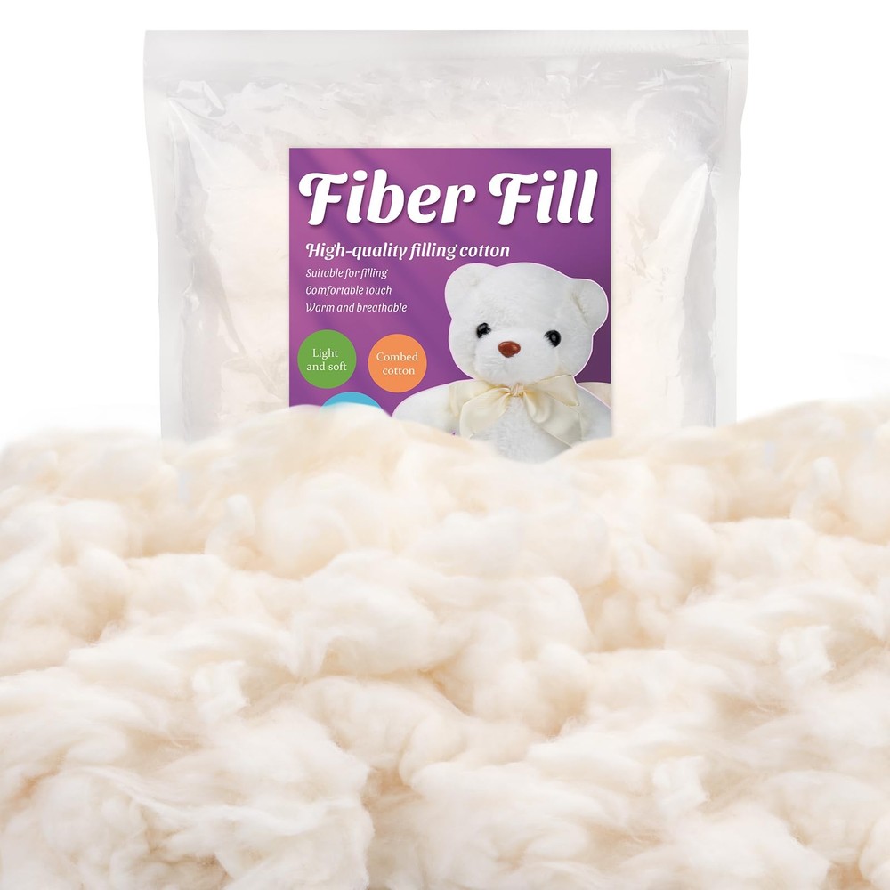 Kogyxe 7.06oz Cotton Stuffing, Natural Filling for 7.06 oz/200 g