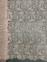 Maggie BLUSH PEACH Guipure Venice Heavy Lace Fabric by the Yard – 10019