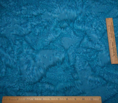 Batik Fabric 3/4 Yard Shades of Teal Blue/Green Premium Cotton 29J Vtg