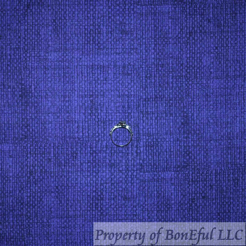 BonEful FABRIC FQ Cotton Quilt Purple Burlap Print Linen Look Blender Small RARE