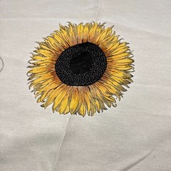 square by design upholstery fabric panel yellow sunflower usa woven 26×26