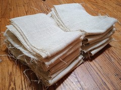 (20) Premium Rough Cut Burlap Strips Rustic Decor, Craft Fabric, Wedding/Events
