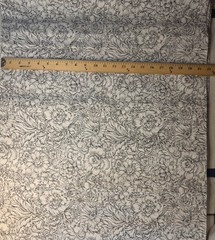 Black/White Allover Peonies 100% Cotton Fabric