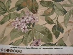 1 of 4 yds SOLARIUM Outdoor Fabric Polyester Canvas 7907 Purple Botanic 54″x 36″