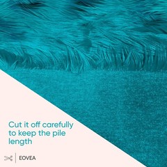 EOVEA Shaggy Faux Fur Fabric by The Yard – 36″ X 60″ Inch – Long Pile Fur – Fake